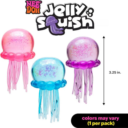 Squishies Nee Doh Jellyfish Squish Toy Fidget Toy, Water Sensory Soft Jelly Squeeze Stress Relief Fidget Toy