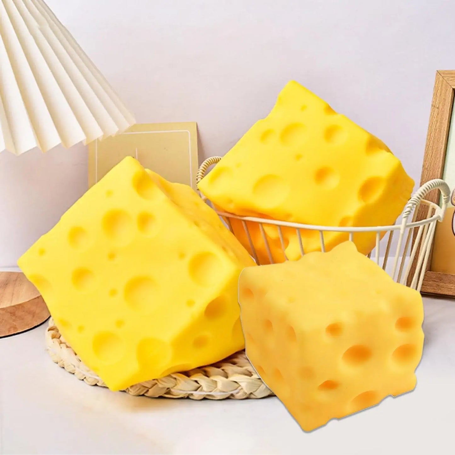 Squeeze Cheese Toy Large Soft Funny Novelty Leisure Games Quiet Fidget Toys for Kids Adults Family Friends Youth Teens Offices