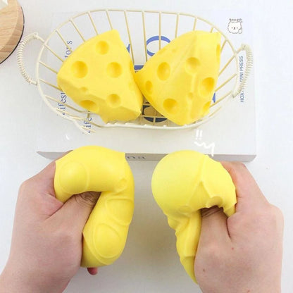 Squeeze Toy Simulation Cheese Squeeze Toys Sticky Soft Decompressing Pinching Cheese Cute Slow Rebound Relief Relax Toys