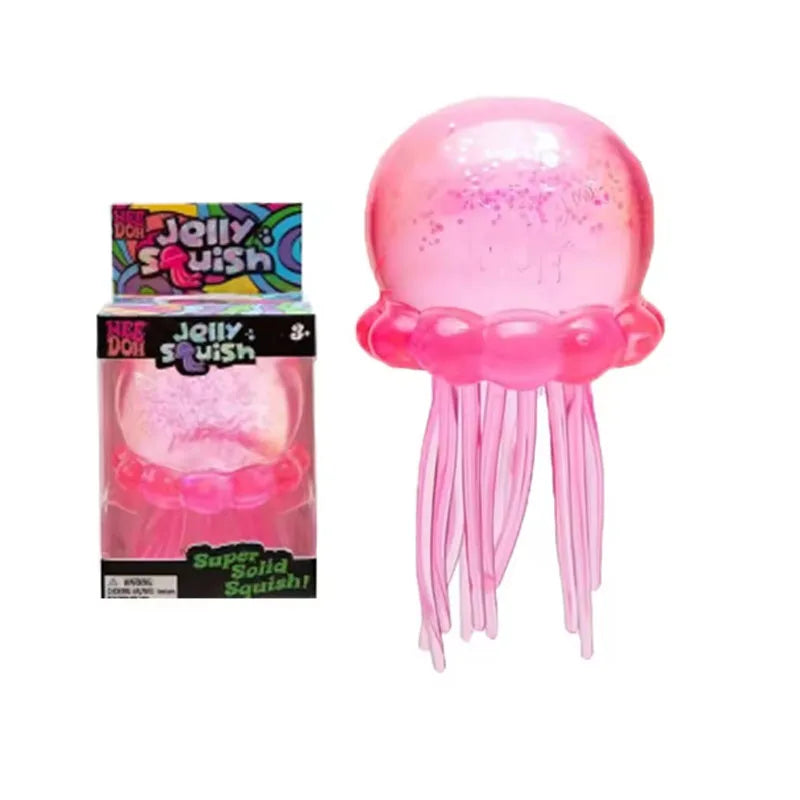 Squishies Nee Doh Jellyfish Squish Toy Fidget Toy, Water Sensory Soft Jelly Squeeze Stress Relief Fidget Toy