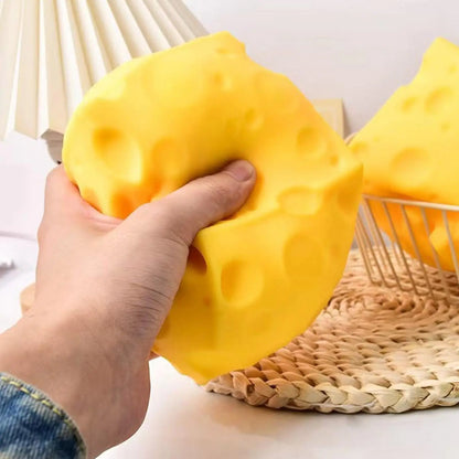 Squeeze Cheese Toy Large Soft Funny Novelty Leisure Games Quiet Fidget Toys for Kids Adults Family Friends Youth Teens Offices