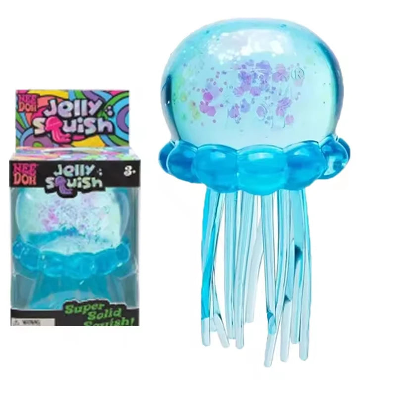 Squishies Nee Doh Jellyfish Squish Toy Fidget Toy, Water Sensory Soft Jelly Squeeze Stress Relief Fidget Toy