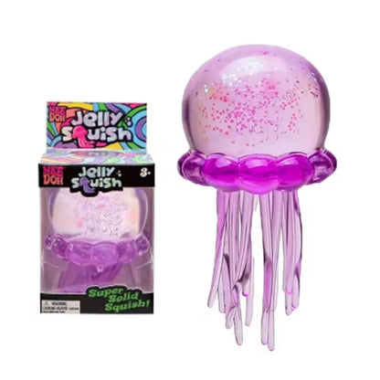Squishies Nee Doh Jellyfish Squish Toy Fidget Toy, Water Sensory Soft Jelly Squeeze Stress Relief Fidget Toy